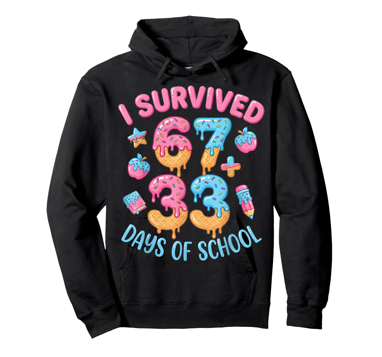 I Survived 100 Days of School 67+33 Days Teachers 100th Day T-Shirt