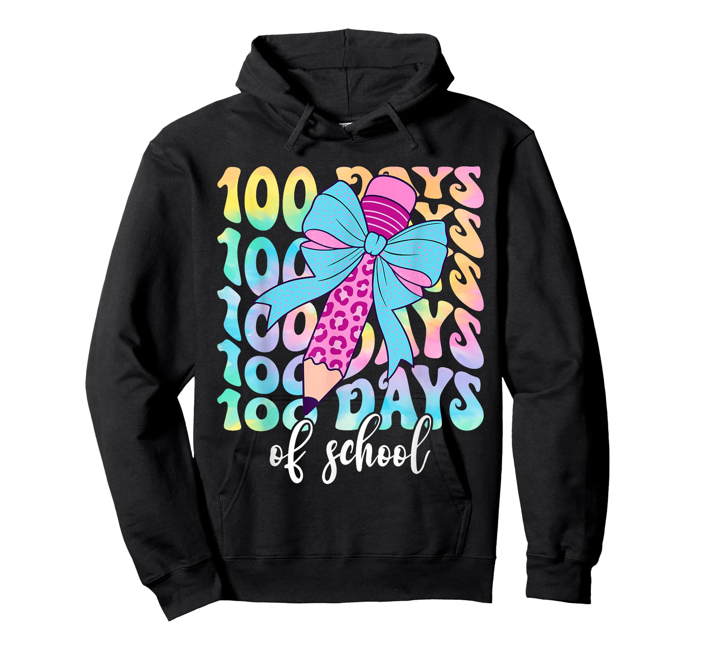 100 Days of School Girls Coquette Bow 100th Day of School T-Shirt