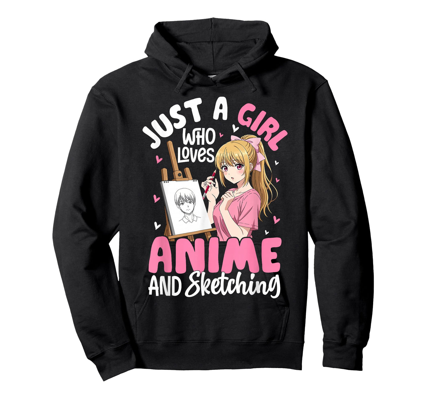 Just A Girl Who Loves Anime and Sketching Anime Merch T-Shirt