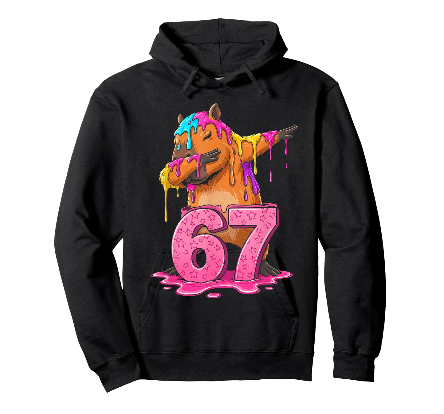 67 Animals Funny 67 Brainrot Youth Kids Capybara 67 T-Shirt