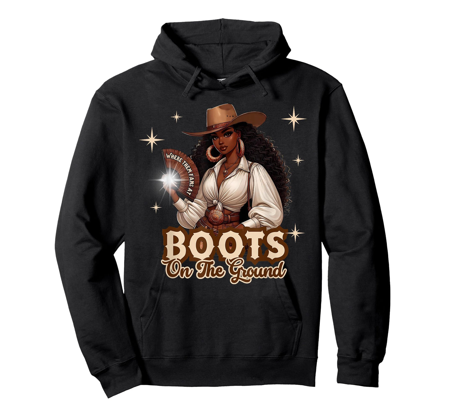 Boots On The Ground Cowgirl Western Black Girl Black History T-Shirt
