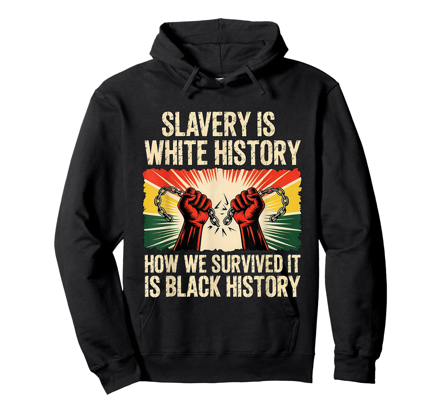 Slavery is White History Black History Month Afro American T-Shirt