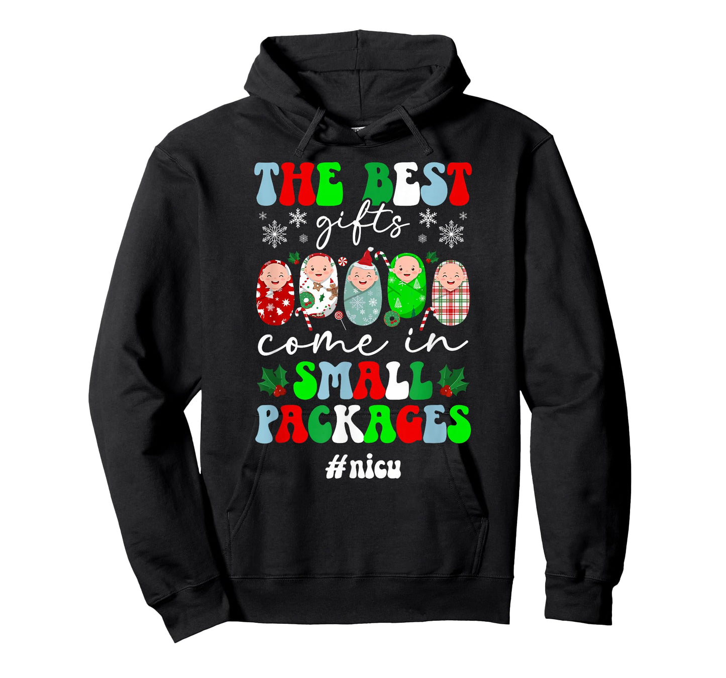 Groovy Christmas NICU Nurse Xmas Party Neonatal ICU Nurse T-Shirt