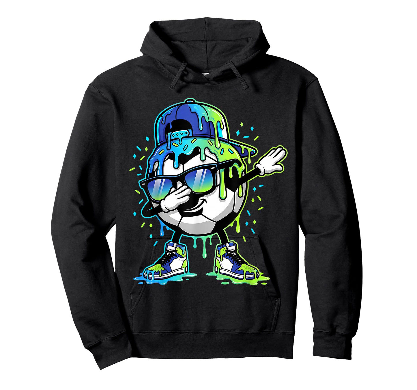 Dabbing Ice Cream Sprinkles Soccer Drip Boys Kids Girls T-Shirt