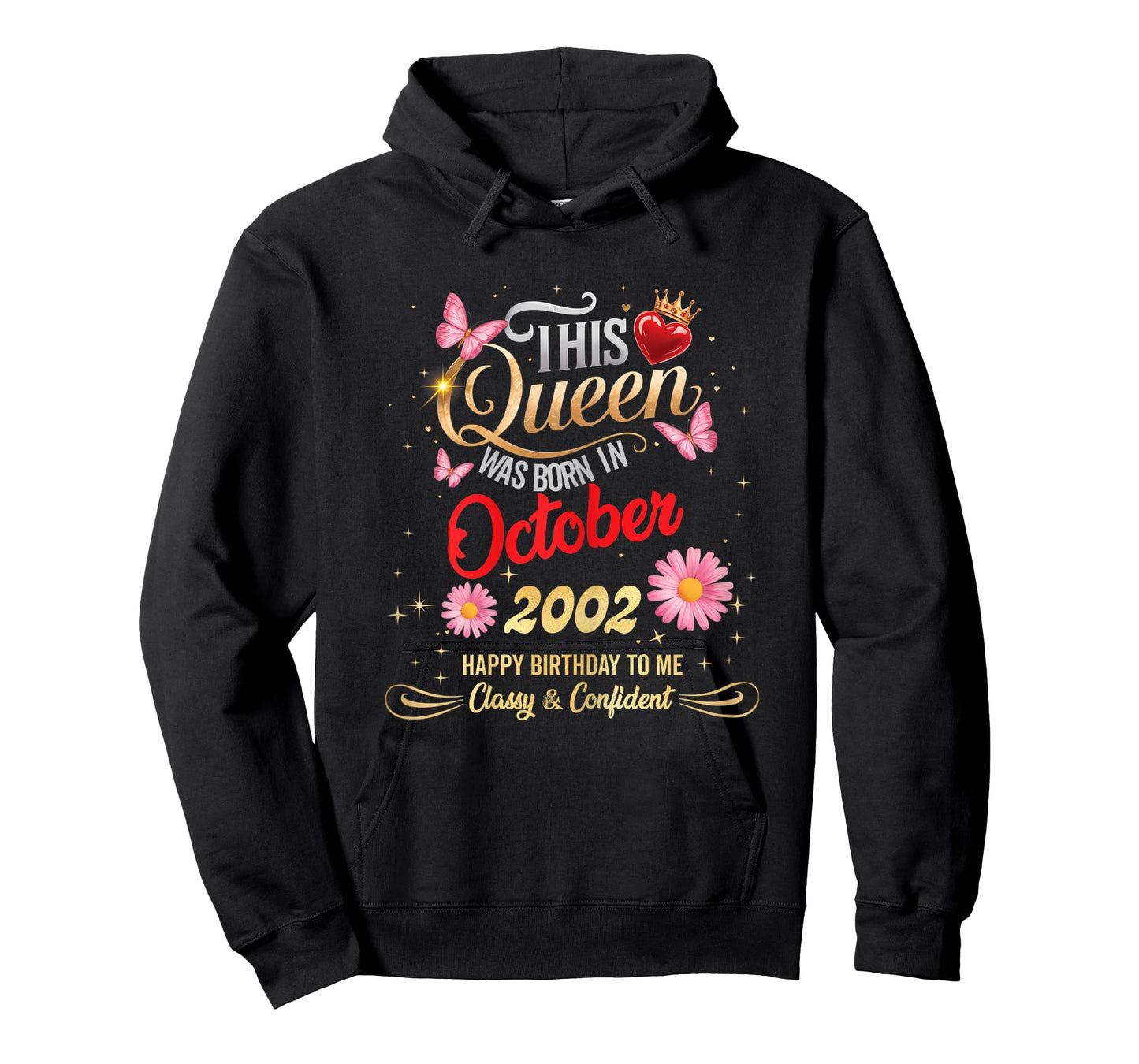 This Queen was Born in October 2002 October 2002 Birthday T-Shirt