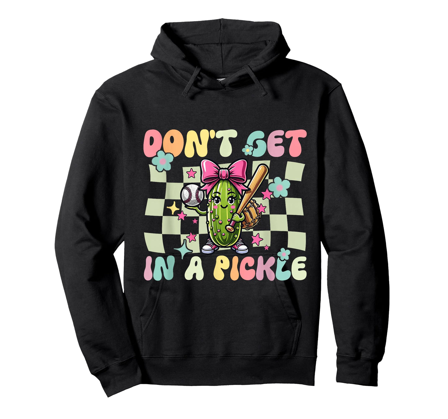 Cute Funny Baseball Pun Don’t Get in A Pickle Softball Gift T-Shirt