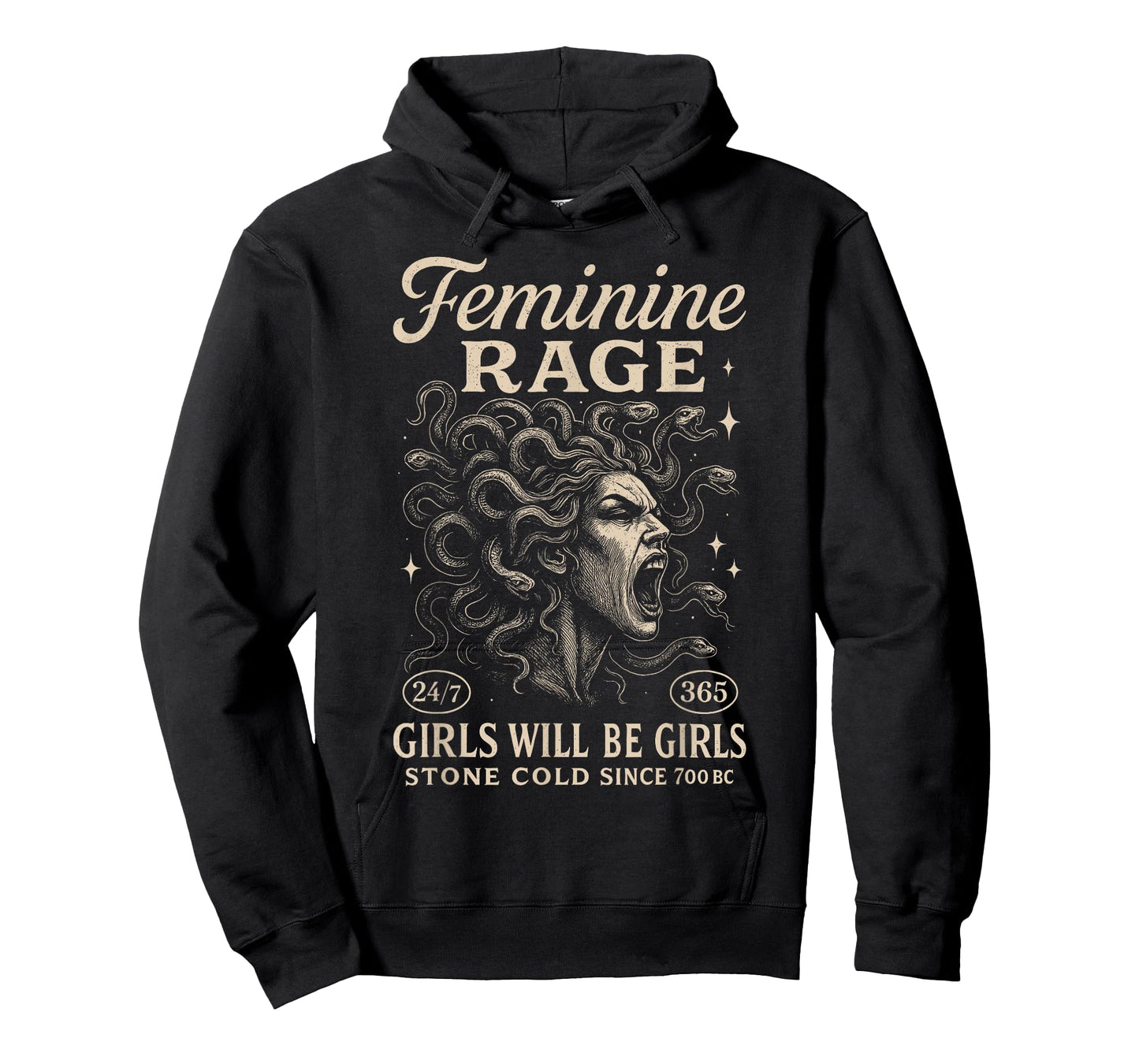 Medusa Greek Mythology Feminist Empowered Feminine A Rage T-Shirt