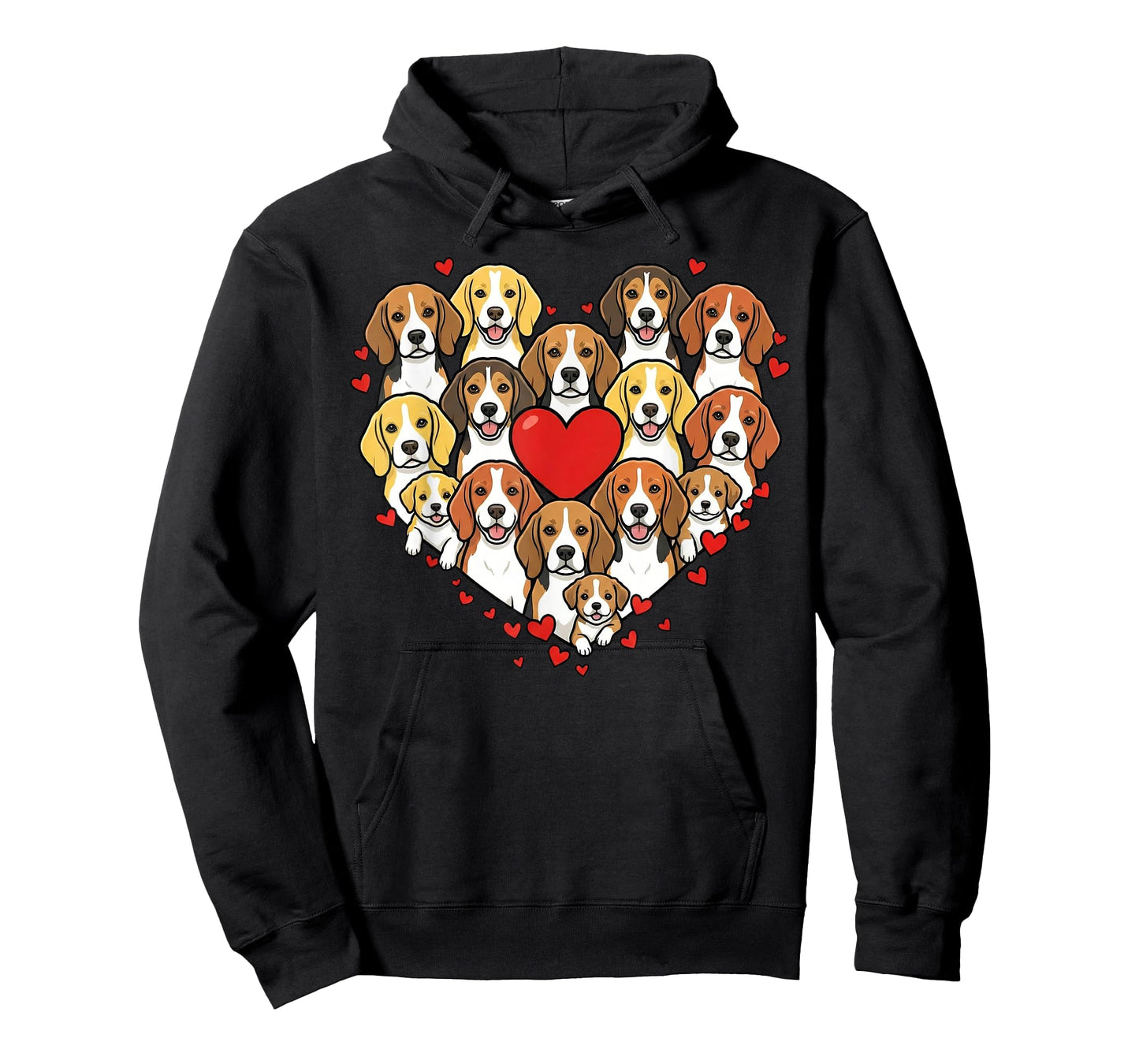 Cute Beagle Heart Love Dog Lover Pet Mom Dad Valentine T-Shirt
