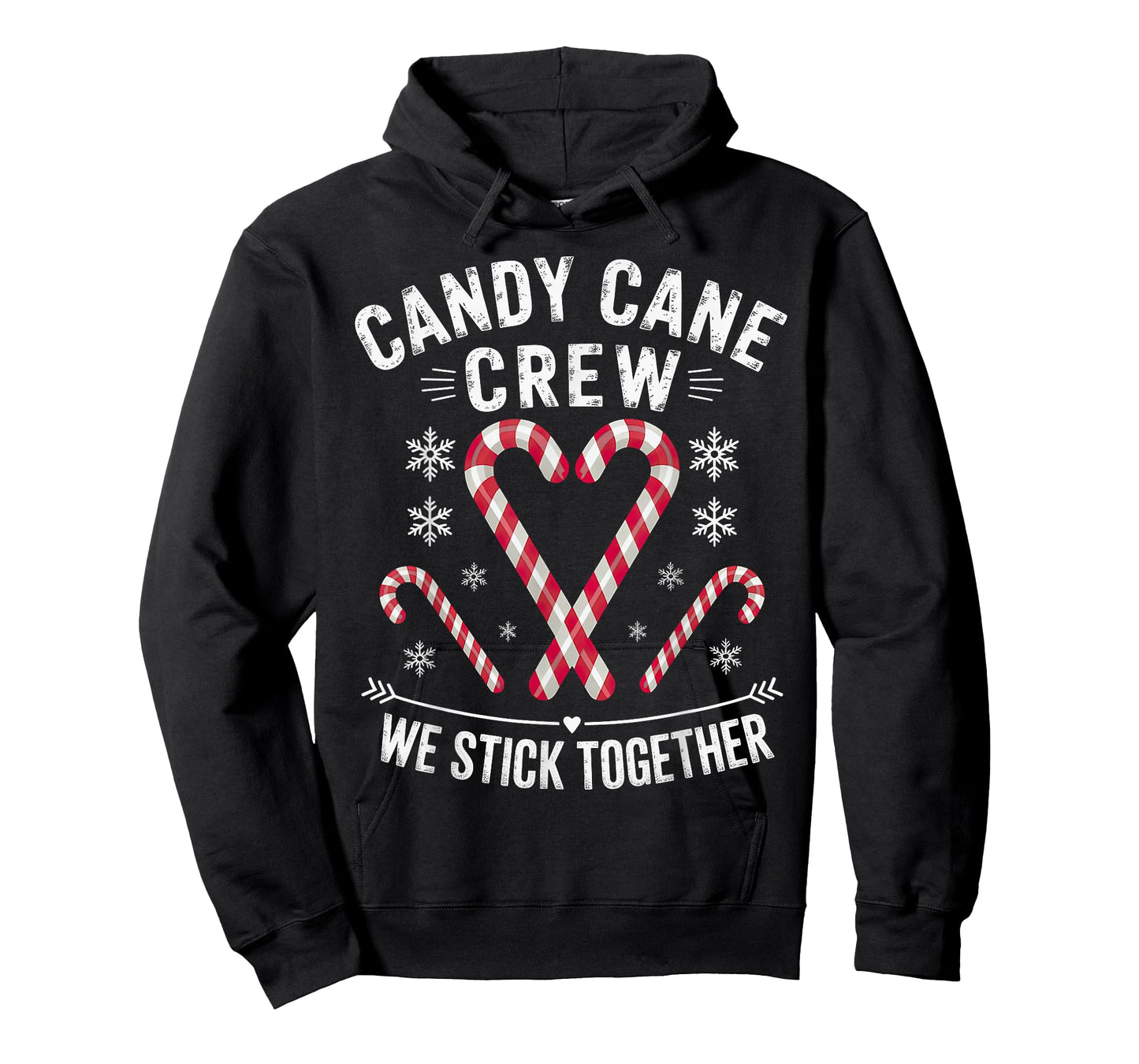 Christmas Candy Cane Crew We Stick Together T-Shirt