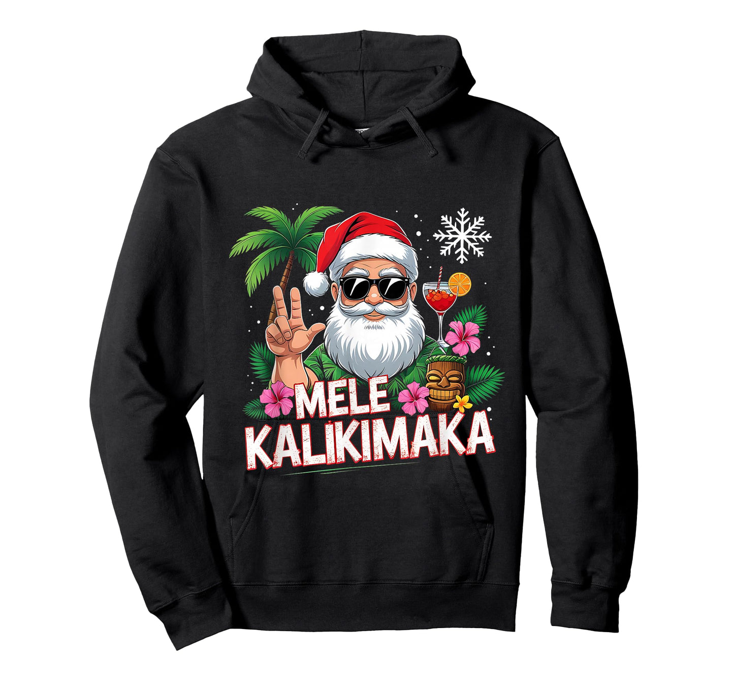 Santa Mele Kalikimaka Hawaiian Cocktail Party Turtle Beach T-Shirt