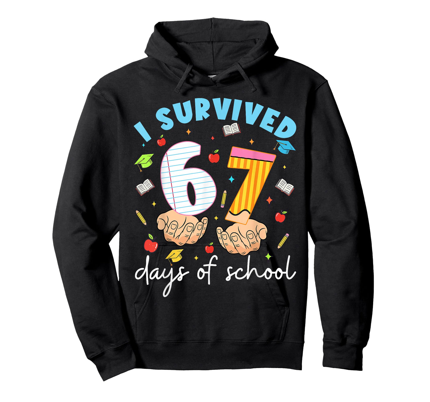 I Survived 67 Days of School Funny Six Seven 6 7 Meme Z Gen T-Shirt