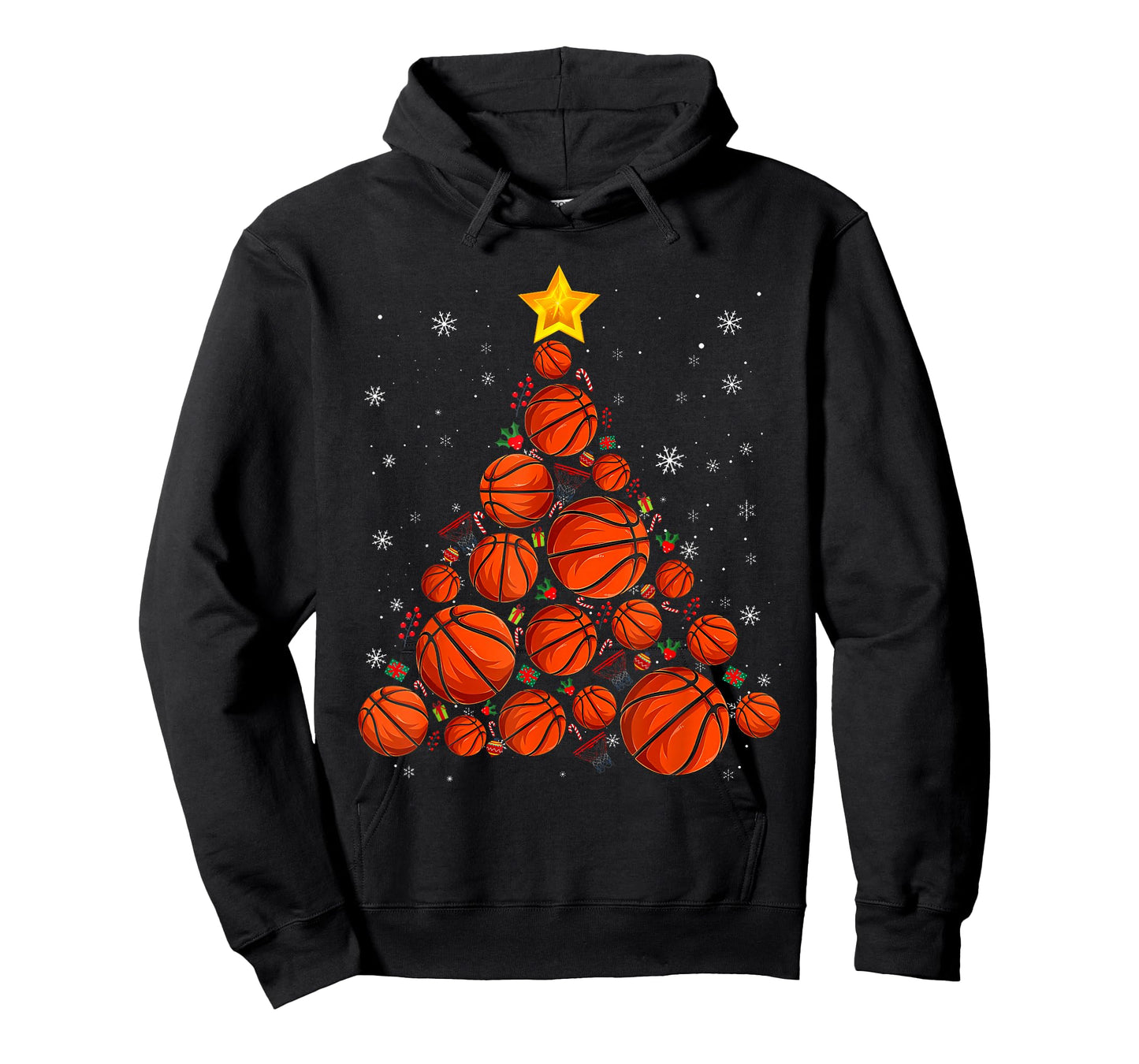 Basketball Christmas Tree Xmas Santa Sports Mens Womens Kids T-Shirt