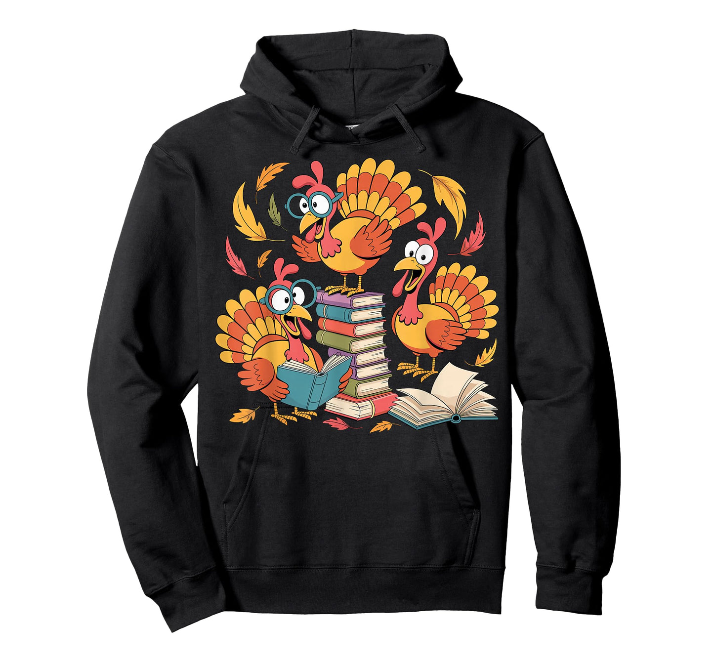 Turkey Reading Books Fall Thanksgiving Teacher Librarian T-Shirt