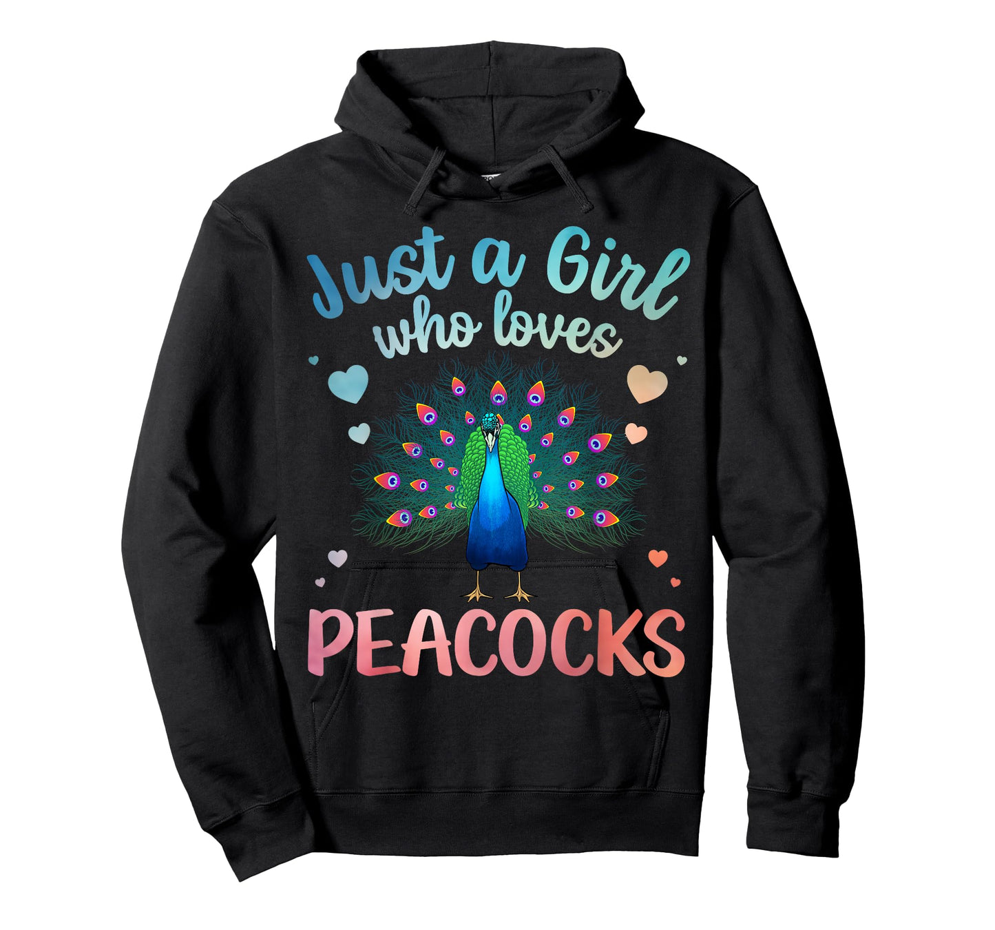 Funny Peacock Design for Women Girls Kids Bird Peacock Lover T-Shirt