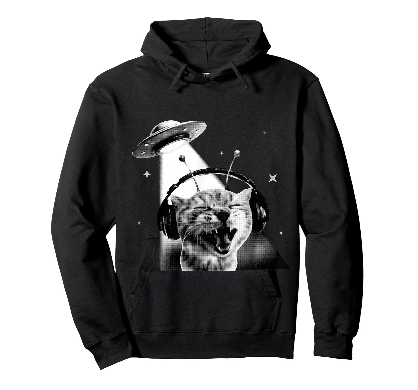 Funny Y2K Alien Cat Meme Retro Silly Cat Vintage Space Kitty T-Shirt