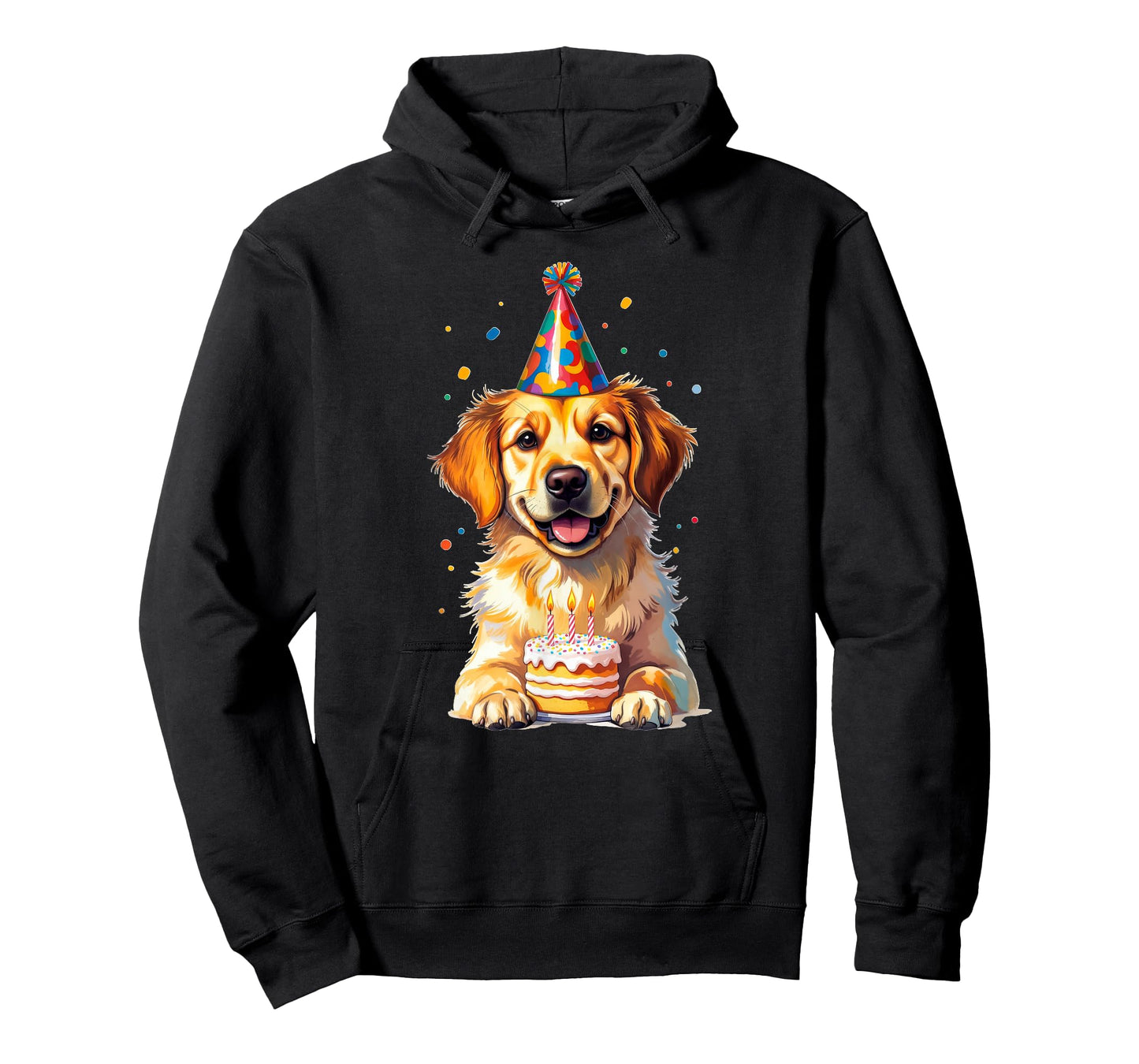 Birthday Golden Retriever, Party Dog T-Shirt