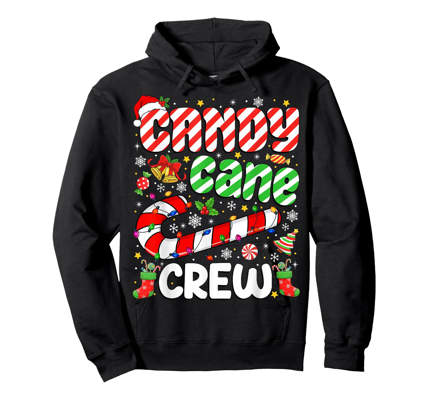 Candy Cane Crew Christmas Matching Family Pajama Candy Lover T-Shirt