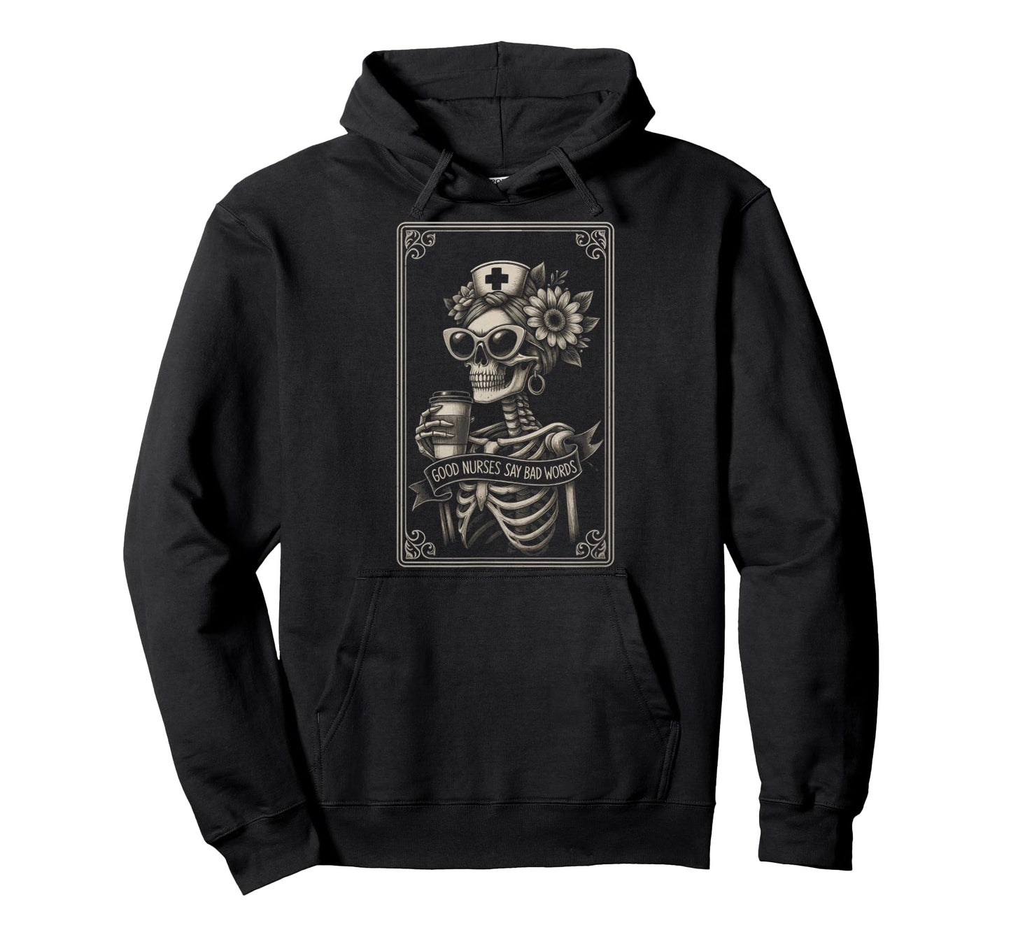 Good Nurses Say Bad Words Funny Skeleton Nursing RN Medical T-Shirt