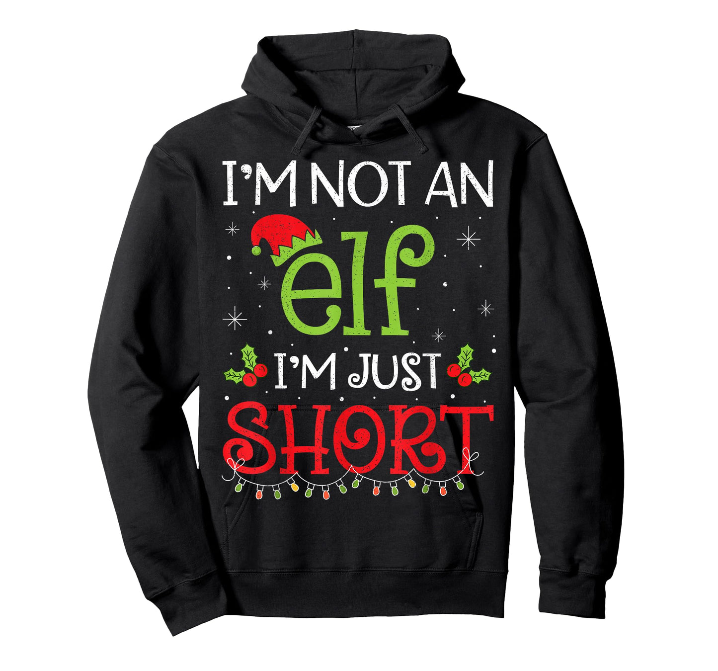 I'm Not an Elf I'm Just Short Funny Christmas Boys Girls Kid T-Shirt