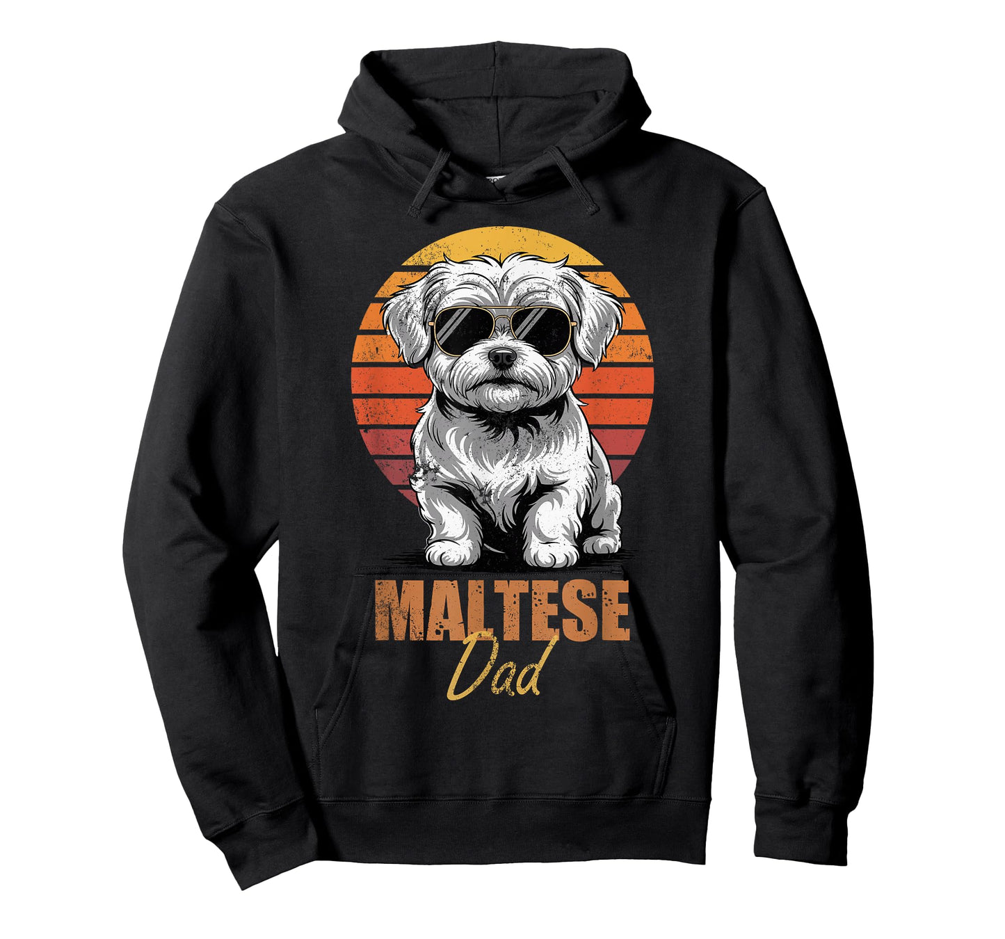 Cool Retro Maltese Dad Funny Vintage Dog Lovers T-Shirt
