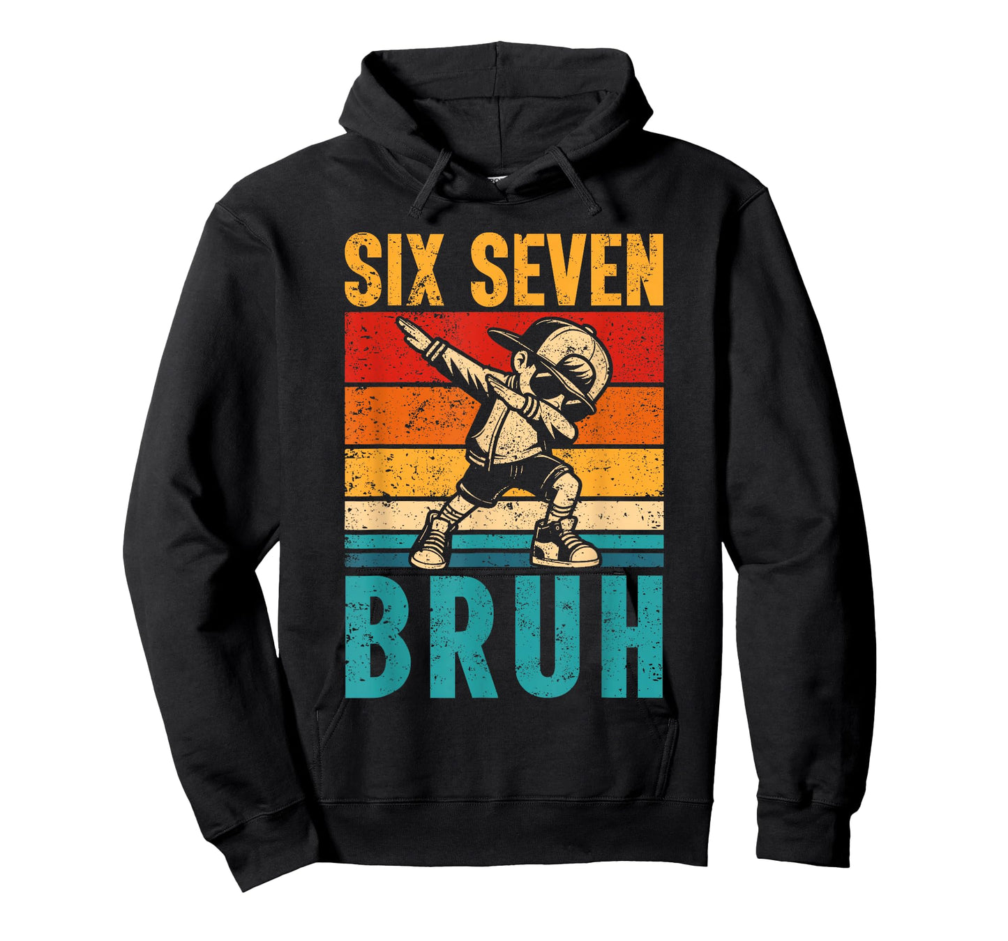 Vintage Dabbing Six Seven Bruh Funny Meme 6 7 Boys Mens T-Shirt