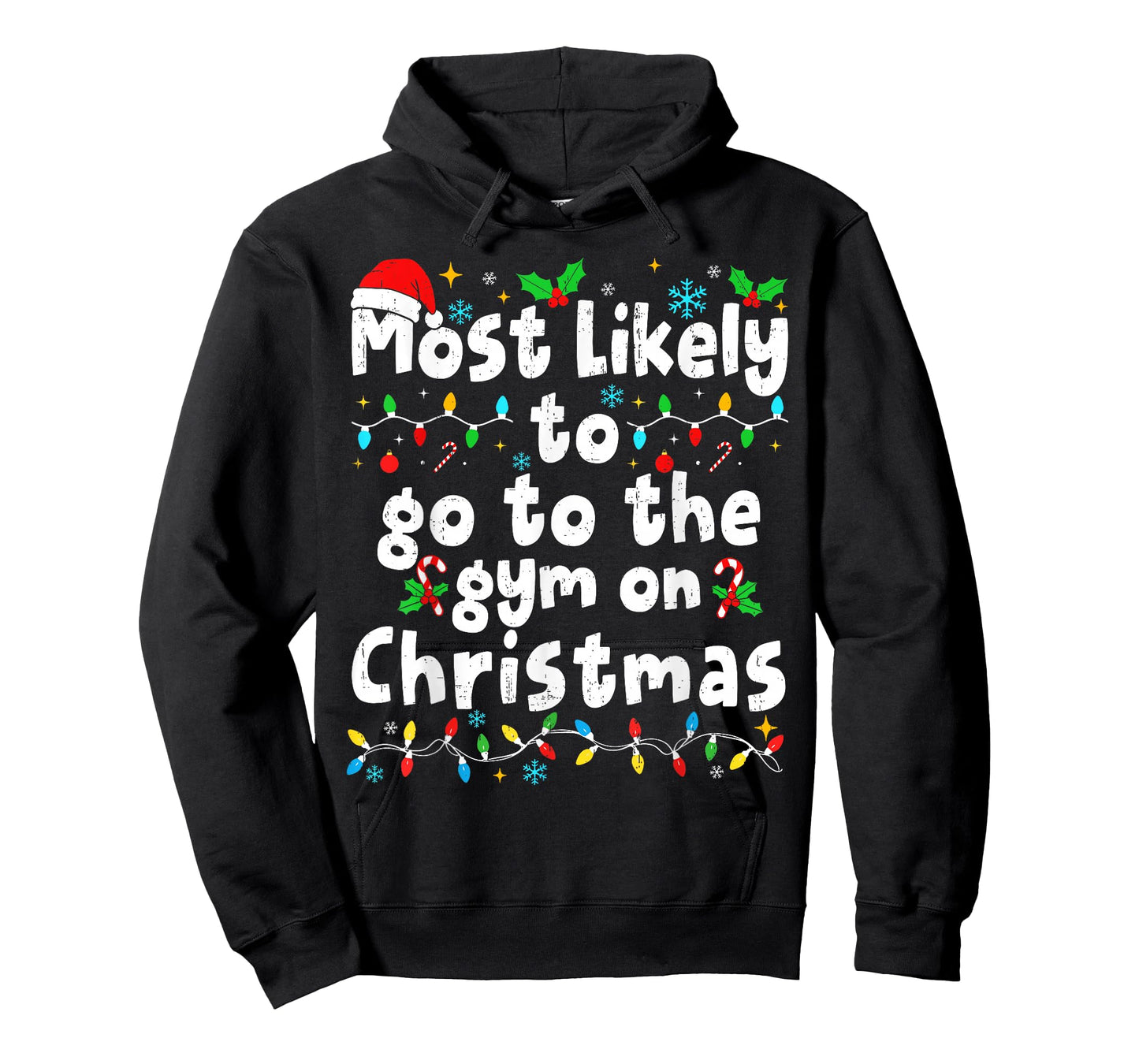 Most Likely to The Gym On Christmas Workout Matching Family T-Shirt