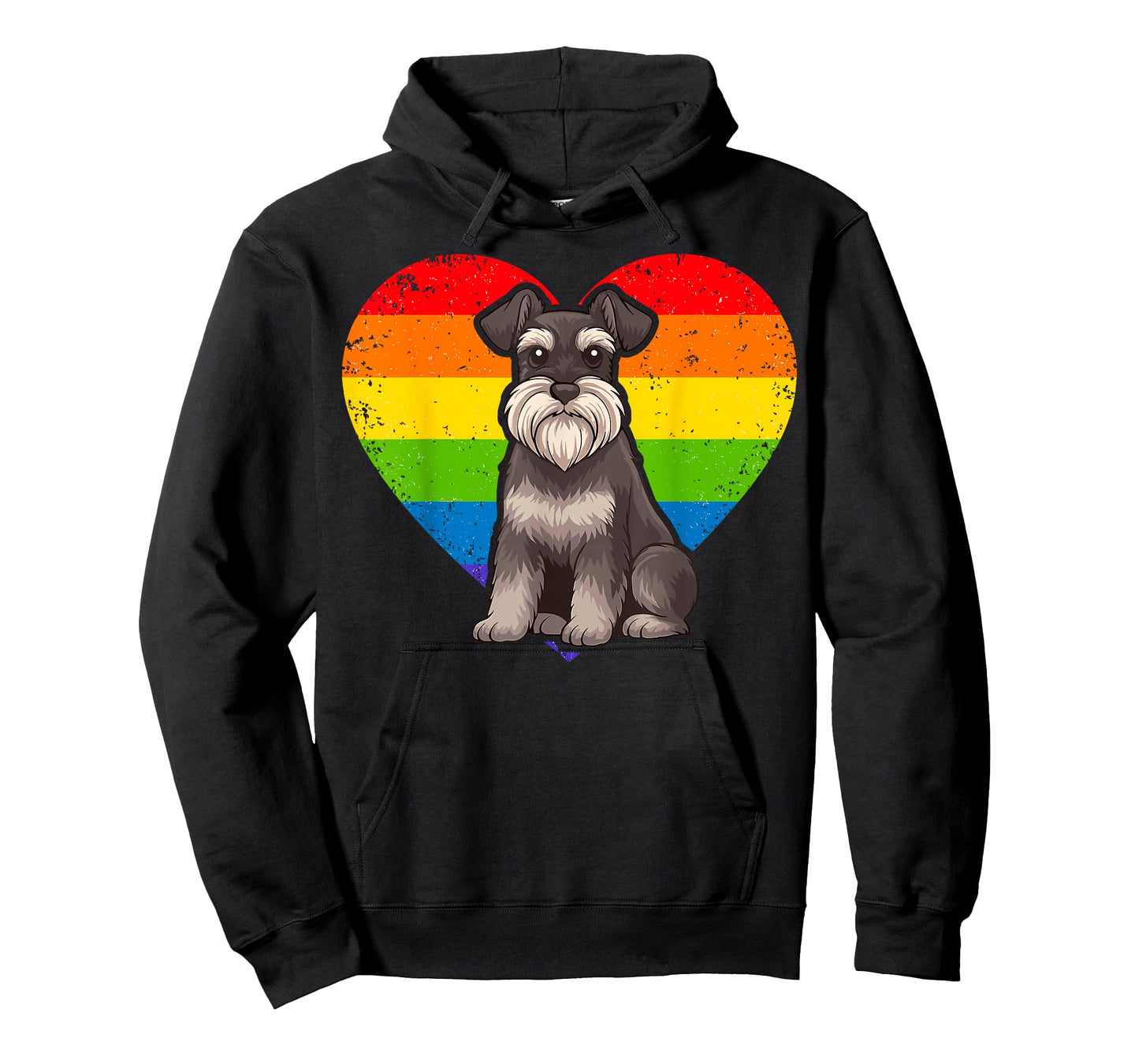Schnauzer Rainbow Heart T-Shirt