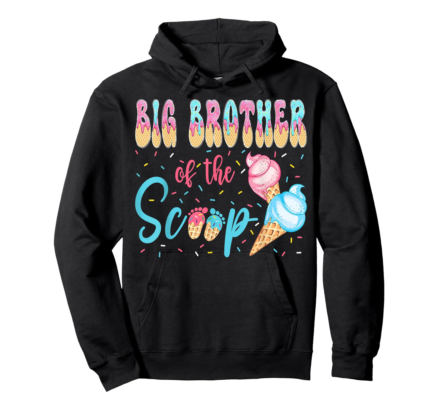 Big Brother of The Scoop Ice Cream Gender Reveal Baby Shower T-Shirt