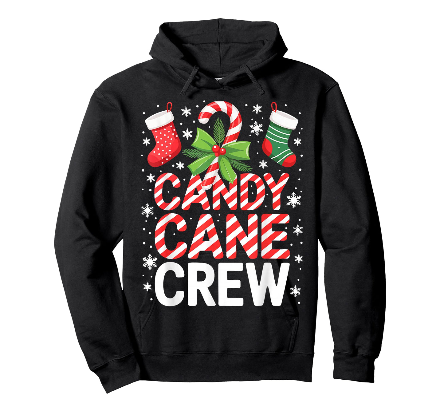 Candy Cane Crew Shirt Adult Men Women Kids Christmas Pajamas T-Shirt