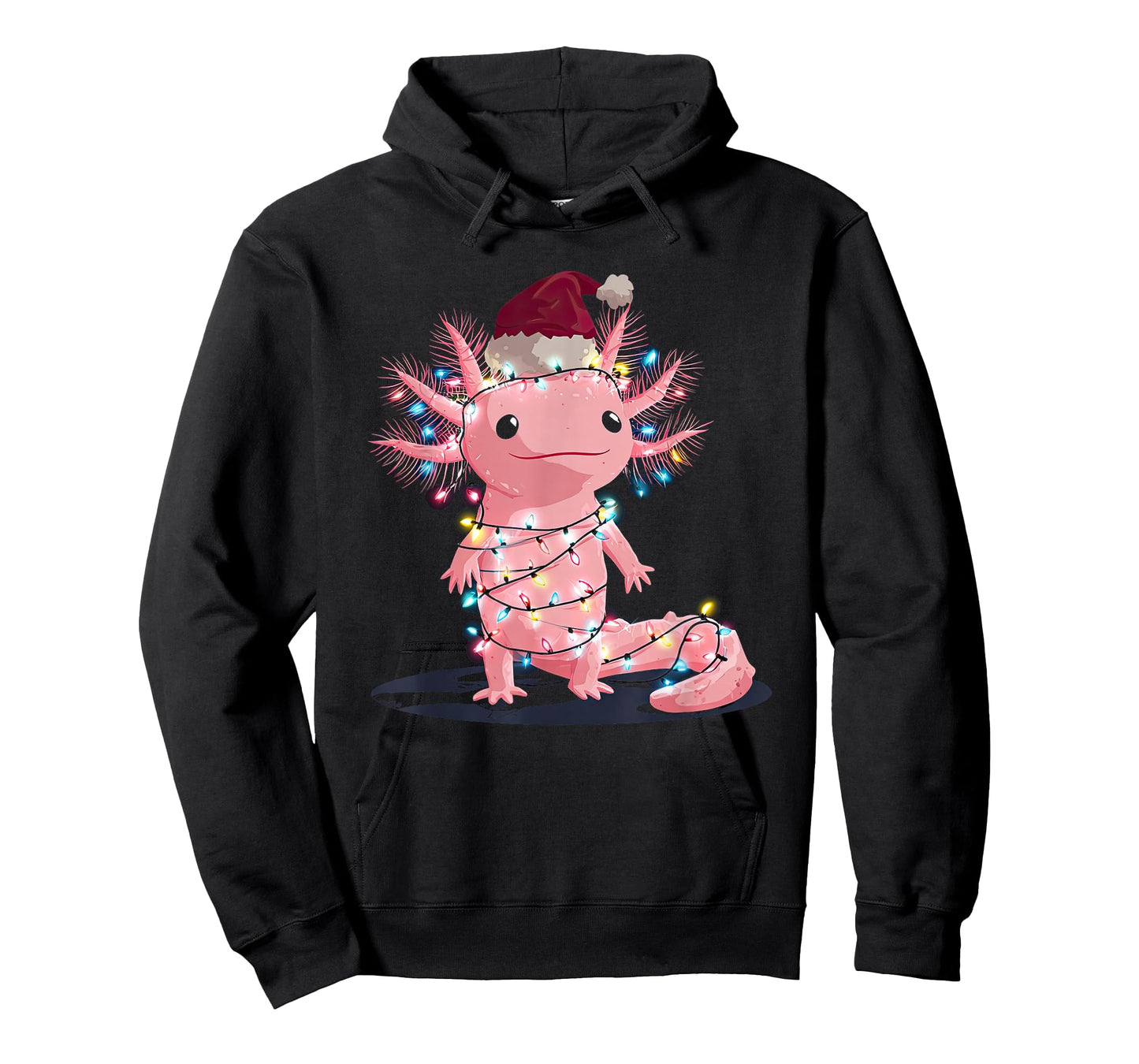 Funny Axolotl Christmas Graphics Animal Lights Lover T-Shirt