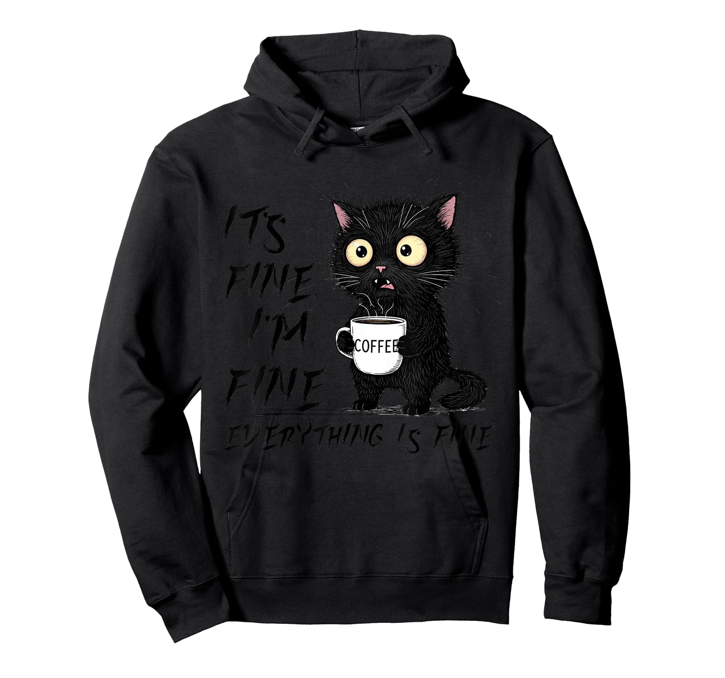 Funny Cat Lover It's Fine I'm Fine Everything is Fine T-Shirt
