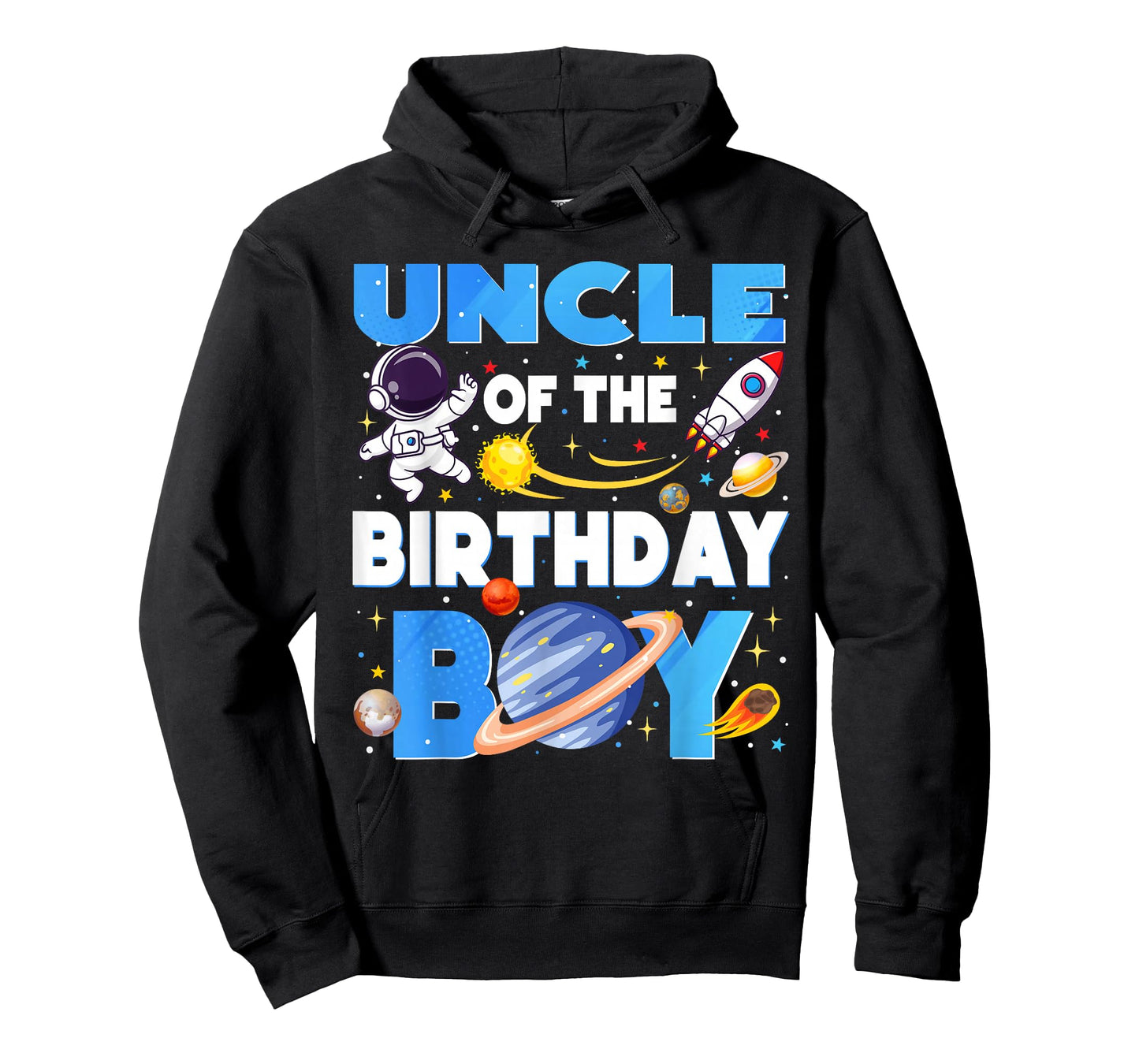Family Space Planets Uncle of The Birthday Boy Astronaut T-Shirt