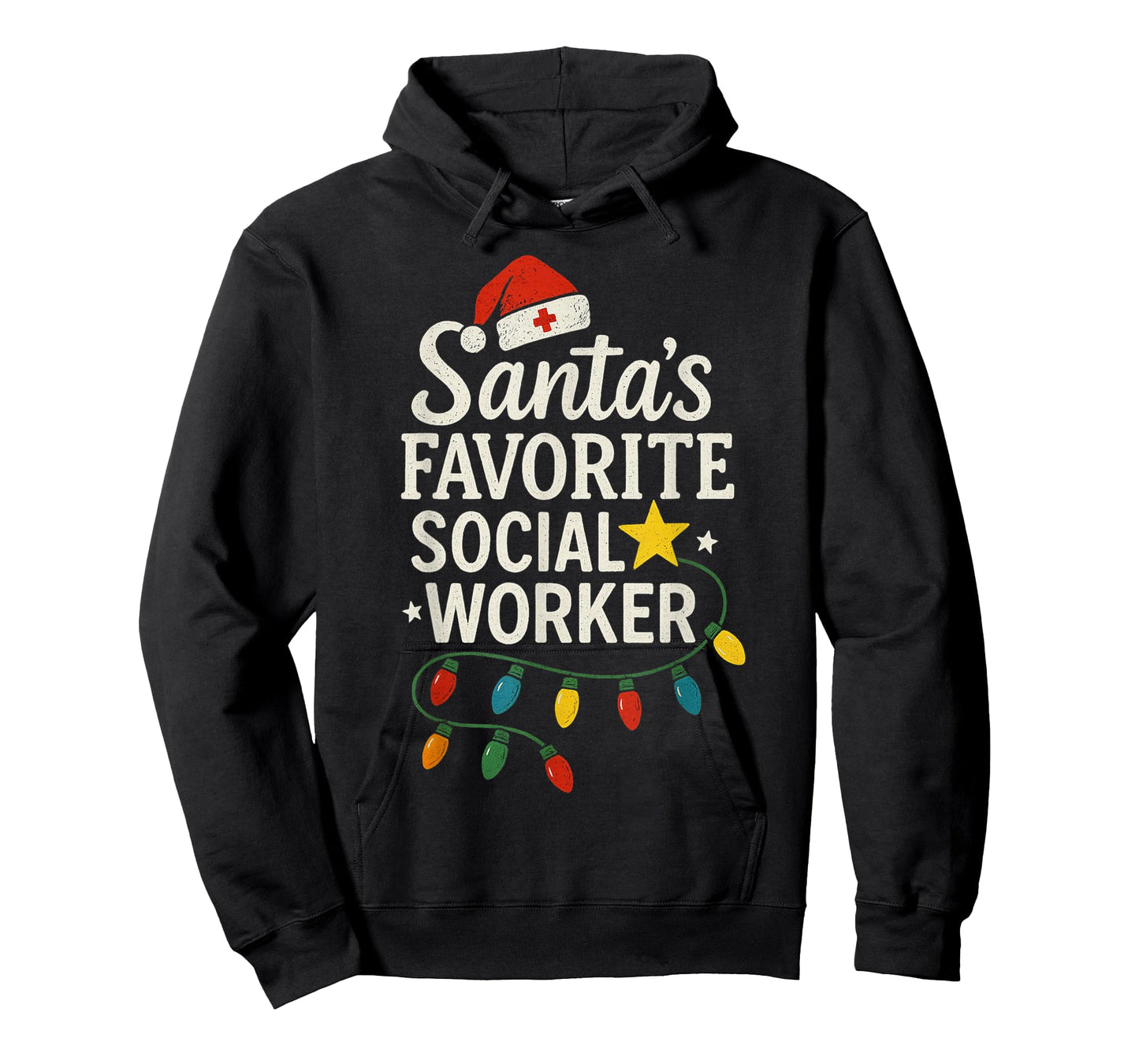 Santa's Favorite Social Worker Christmas Medical Social Work T-Shirt