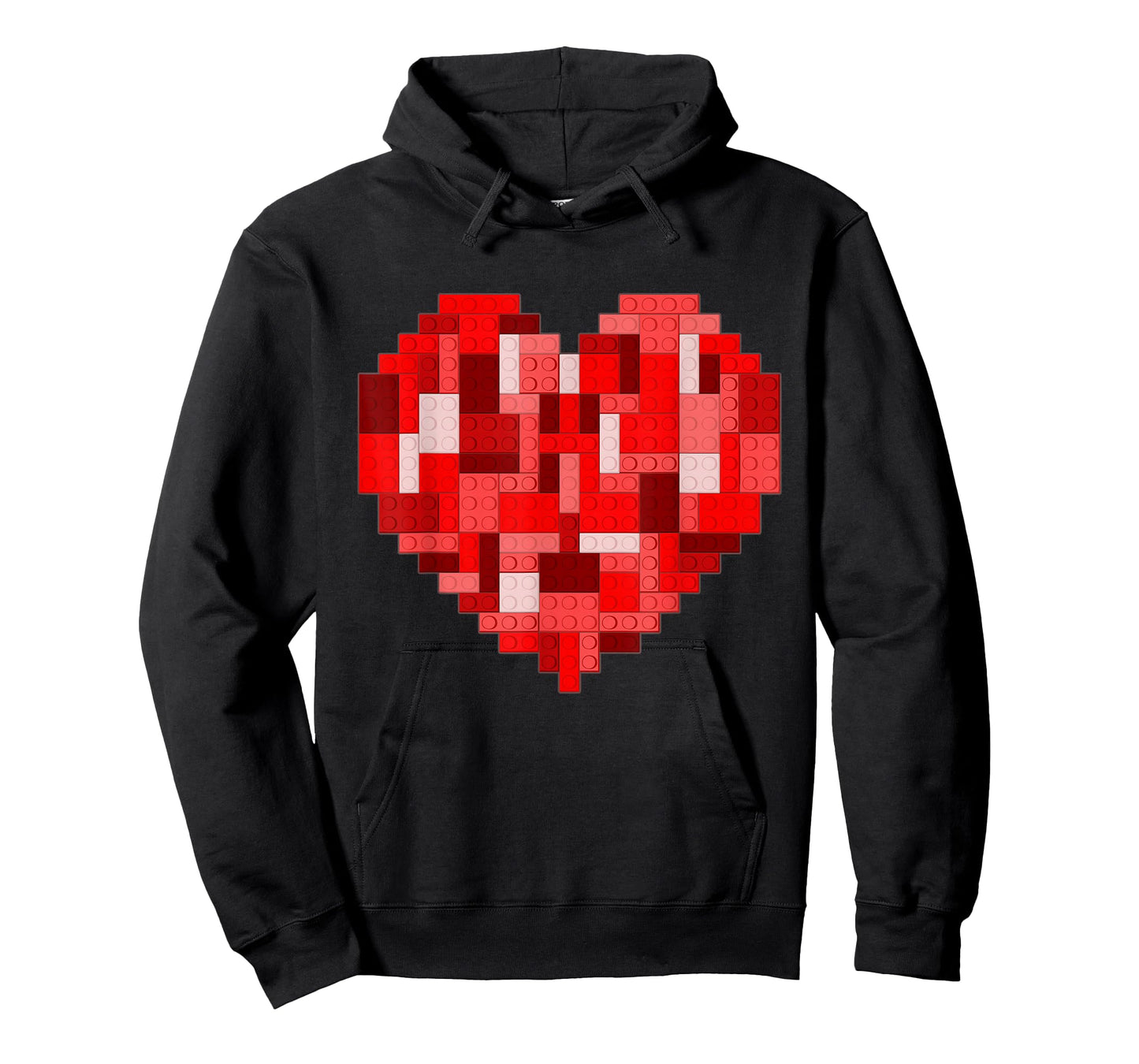 Valentines Day Heart Building Bricks Blocks Boys Kid Toddler T-Shirt