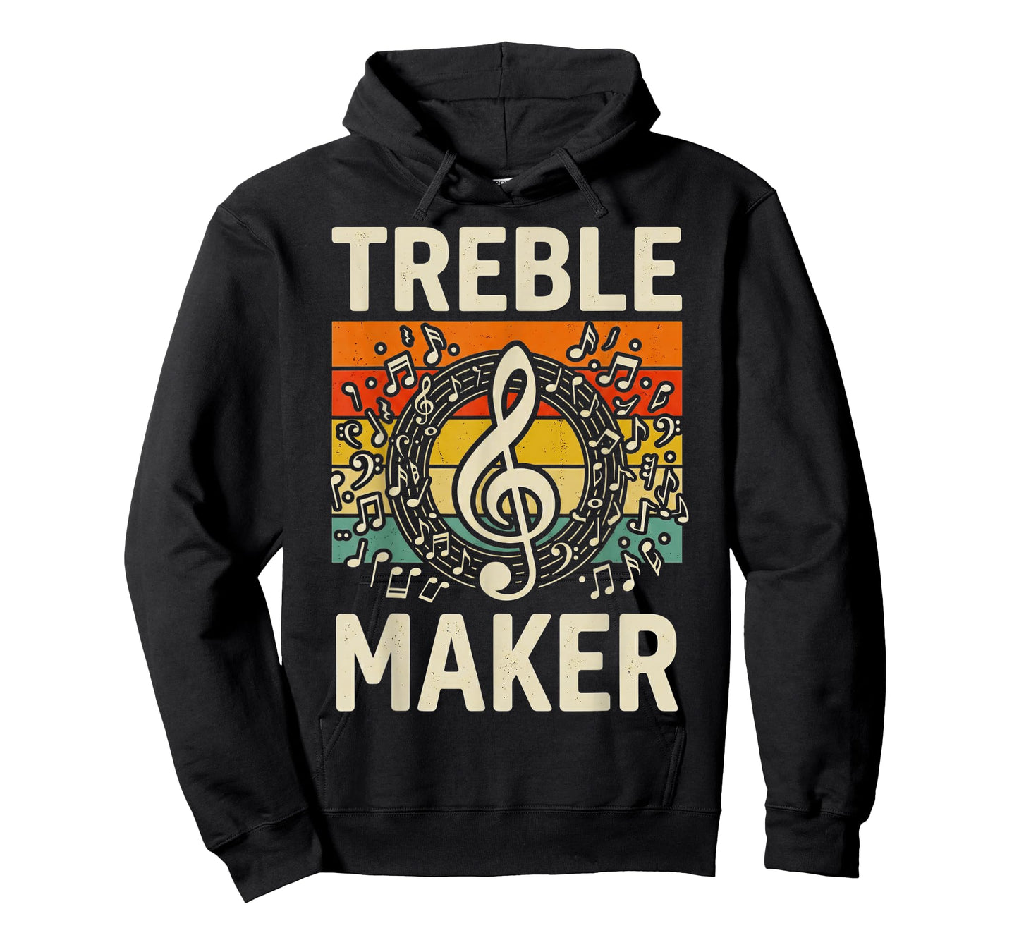 Treble Maker Retro Music Notes Pun for Band Choir Fans T-Shirt