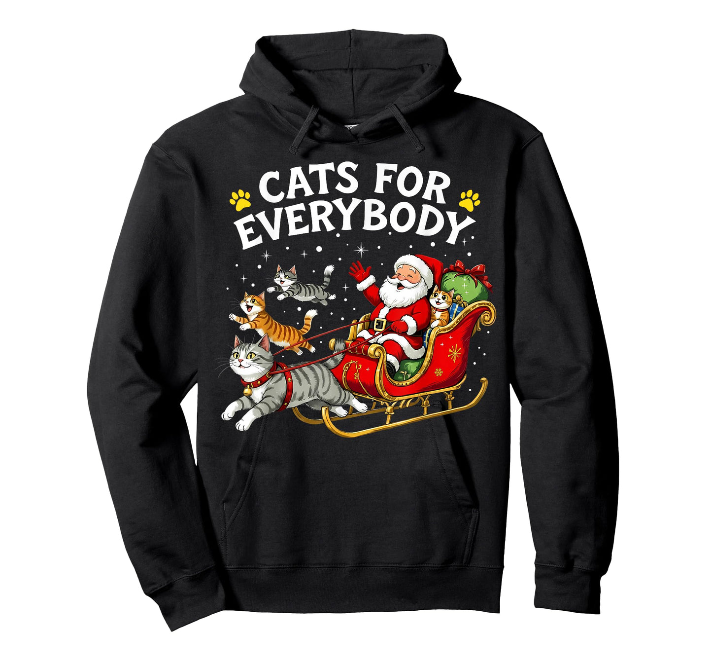 Cats for Everybody Christmas Cat Lover Funny Xmas Santa T-Shirt
