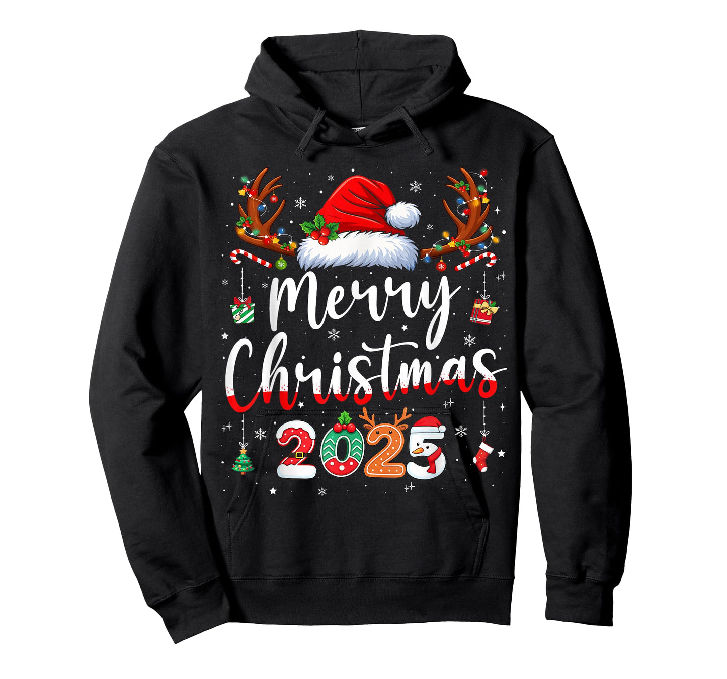 Merry Christmas 2025 Family Matching Christmas Pajamas Xmas T-Shirt