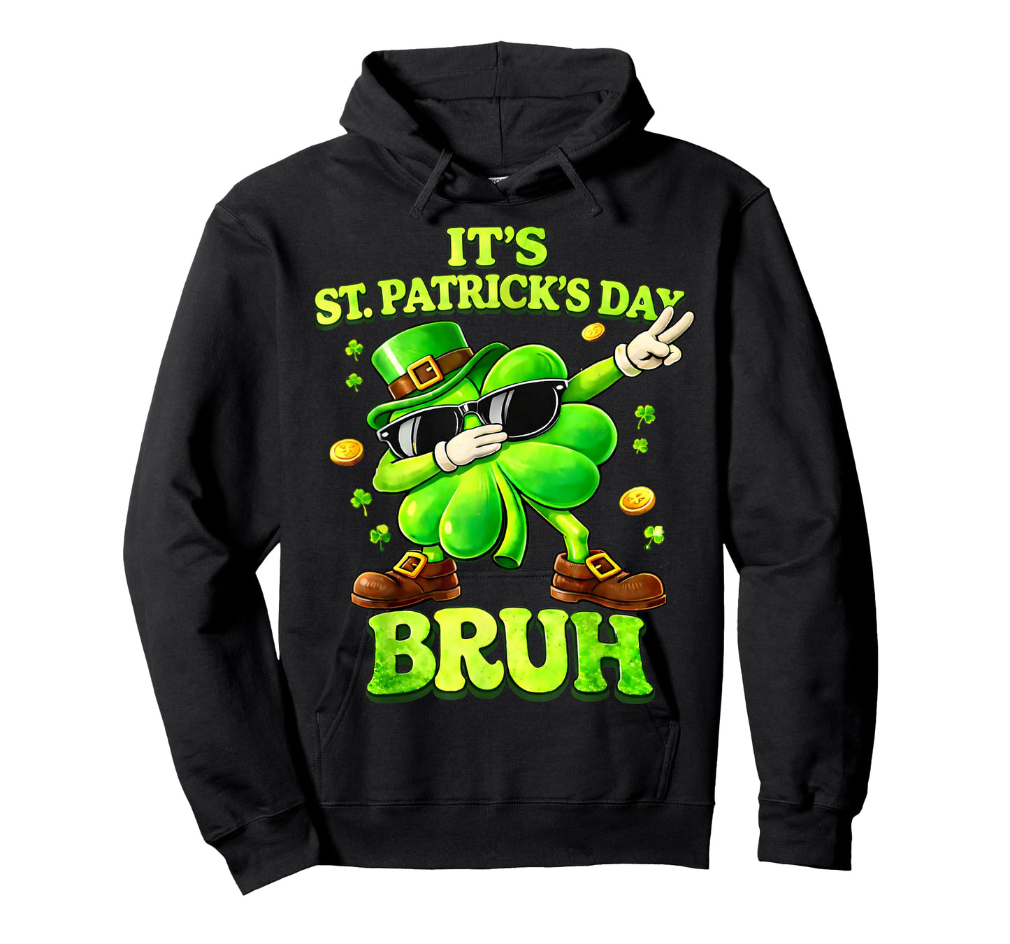 Bruh St Patricks Day Boys Kids Saint Patricks Day Shamrock T-Shirt
