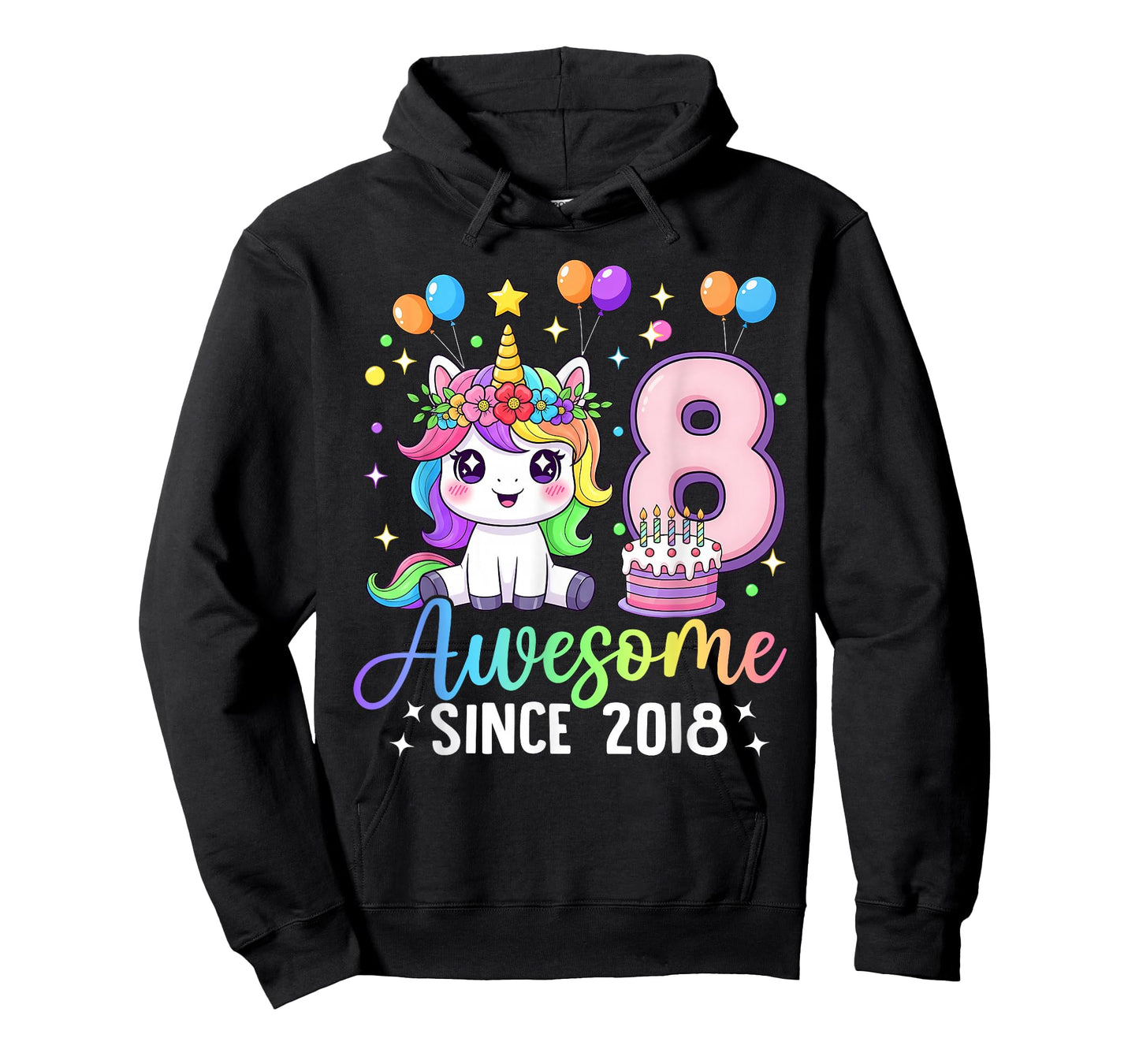 Unicorn 8th Birthday 8 Year Old Unicorn Party Birthday Girl T-Shirt