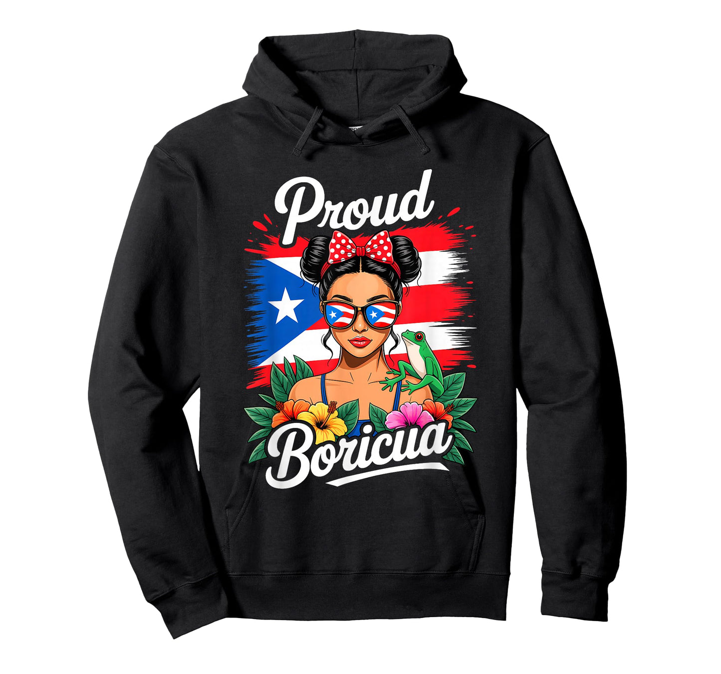 Puerto Rican Girls Boricua Puerto Rico Heritage Messy Bun T-Shirt