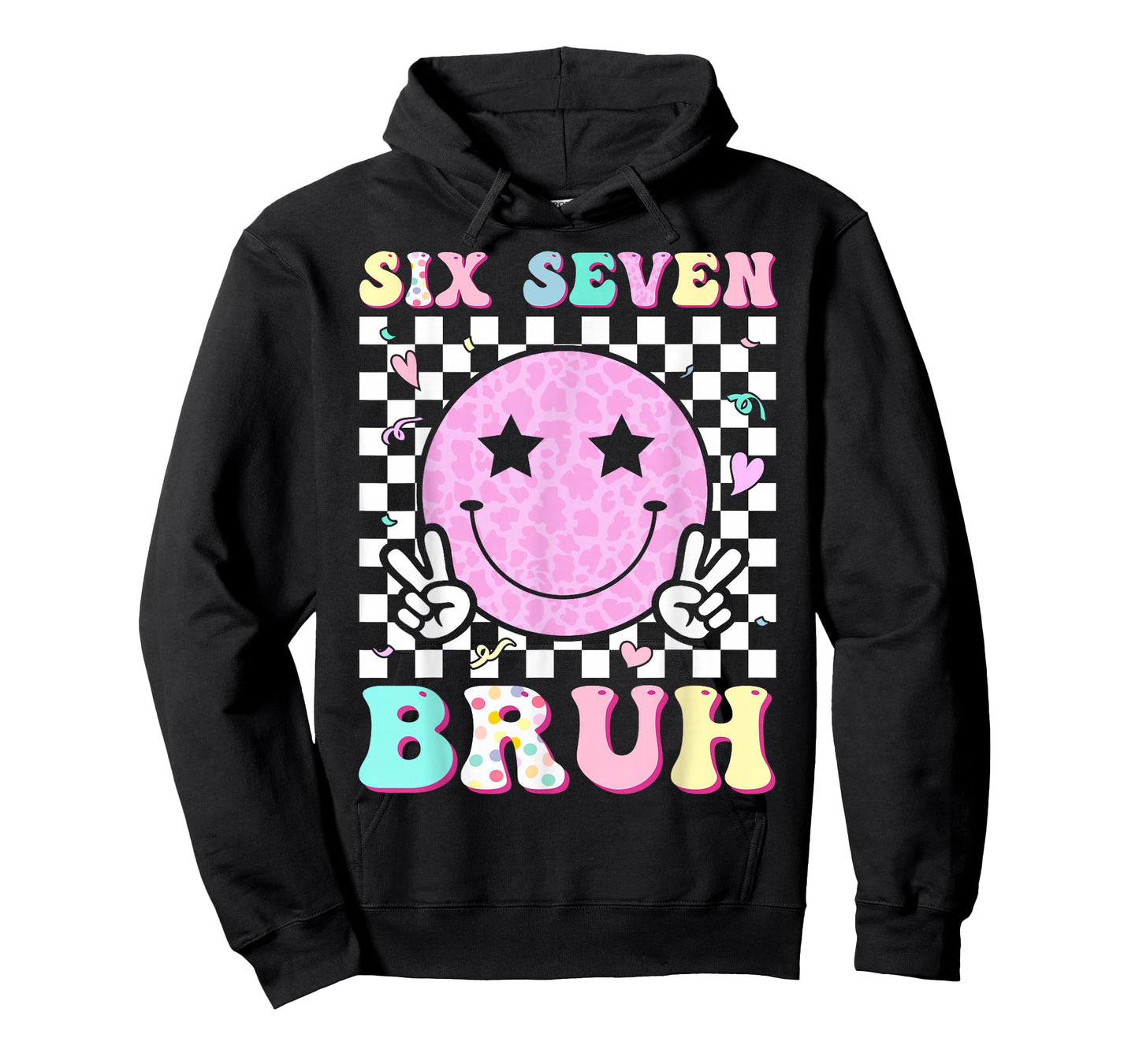 Funny 67 Meme Happy Face 6-7 Boys Kids Teens Six Seven Bruh T-Shirt