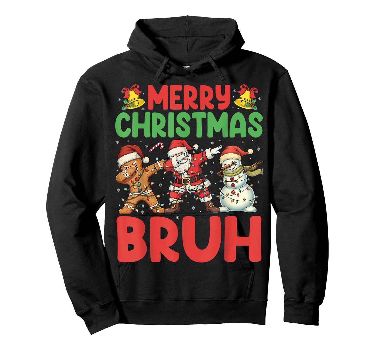 Merry Christmas Bruh Funny Santa Dabbing Men Women Kids T-Shirt