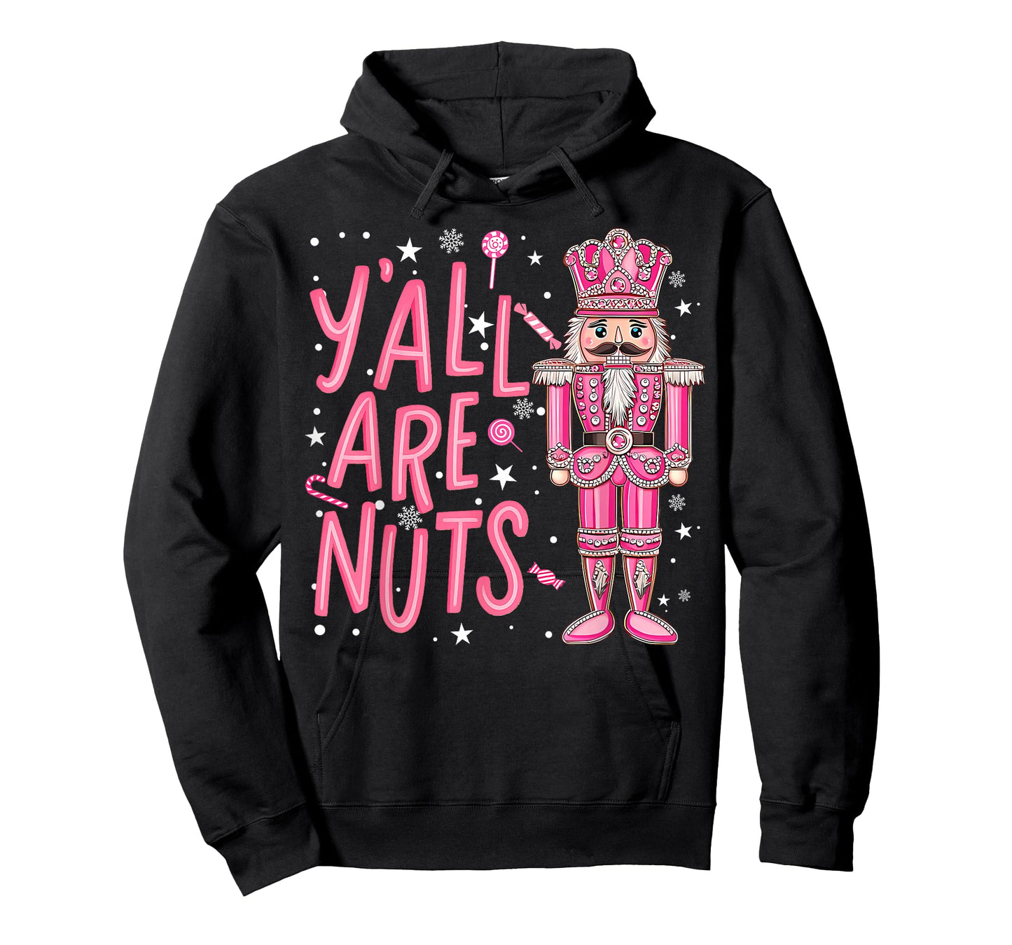 Y'all are Nuts Nutcracker Pink Merry Christmas Season T-Shirt