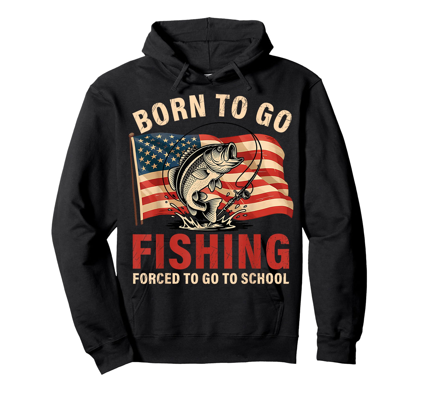 Born to Go Fishing Bass Fish Fisherman Boy Kid Funny Saying T-Shirt