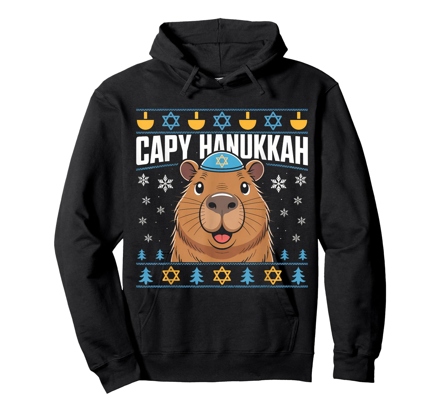 Capy Hanukkah Capybara Humor Art T-Shirt