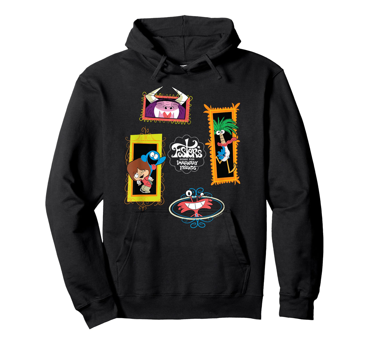 Fancy Framed Character Collage Funny Cartoon T-Shirt