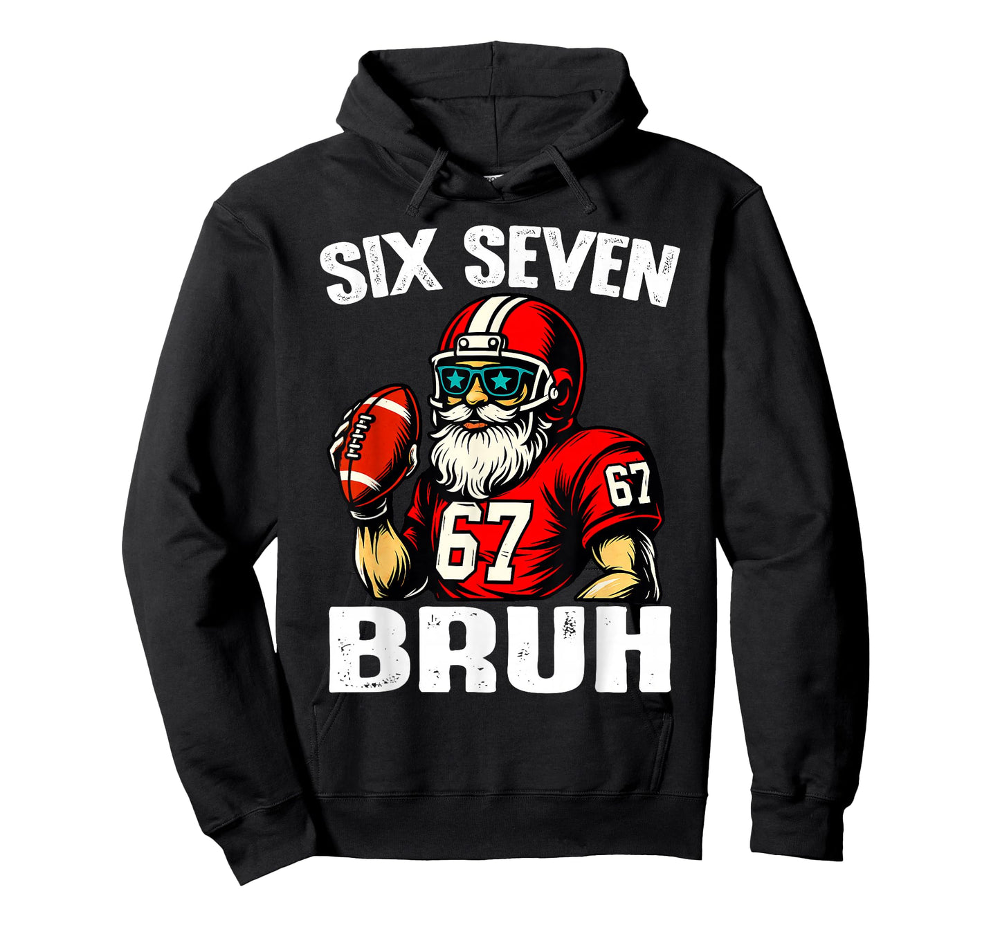 67 Bruh Meme Christmas Football Santa Six Seven T-Shirt