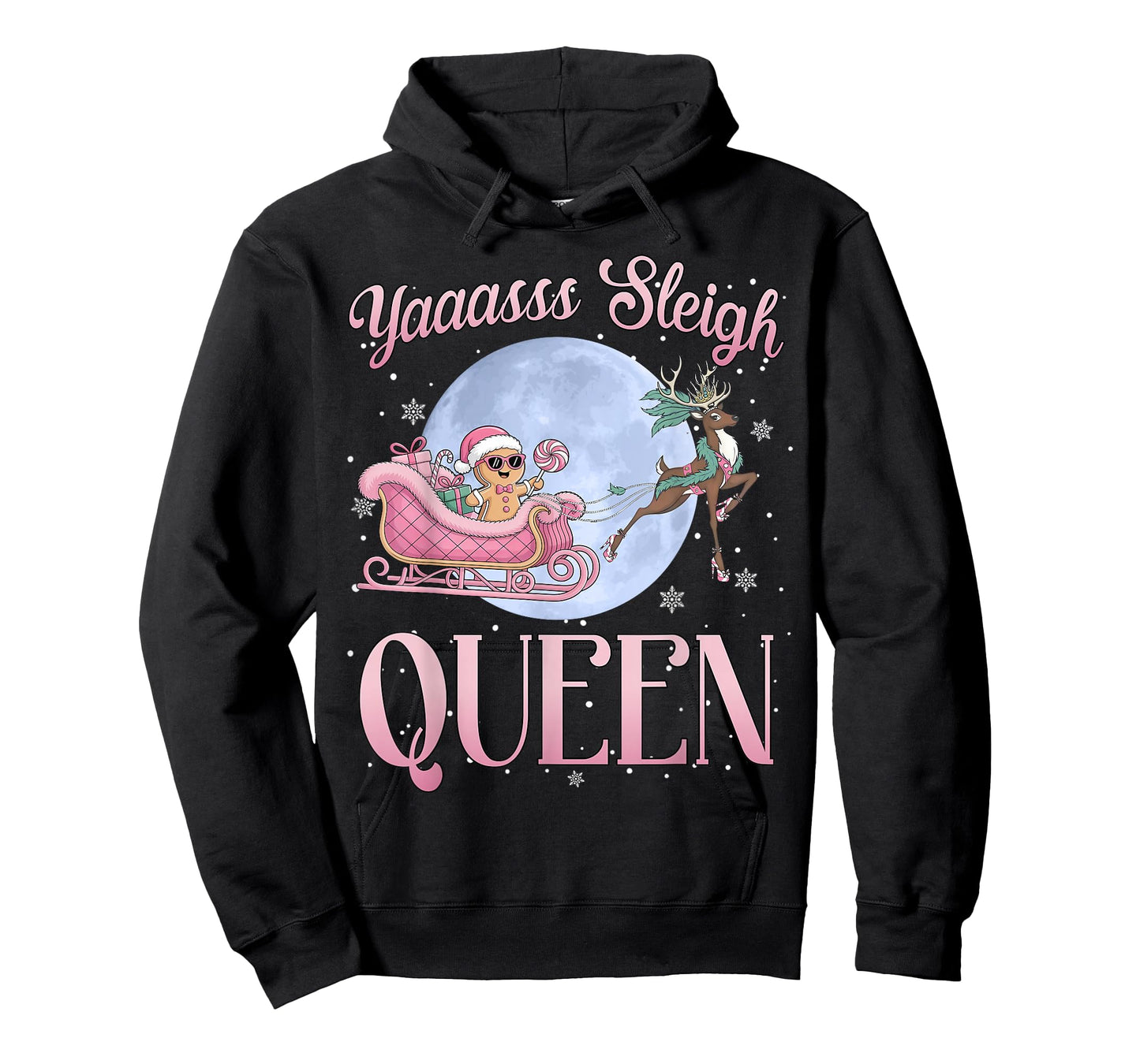 Yaaasss Sleigh Queen Sleigh Girl Matching Christmas T-Shirt