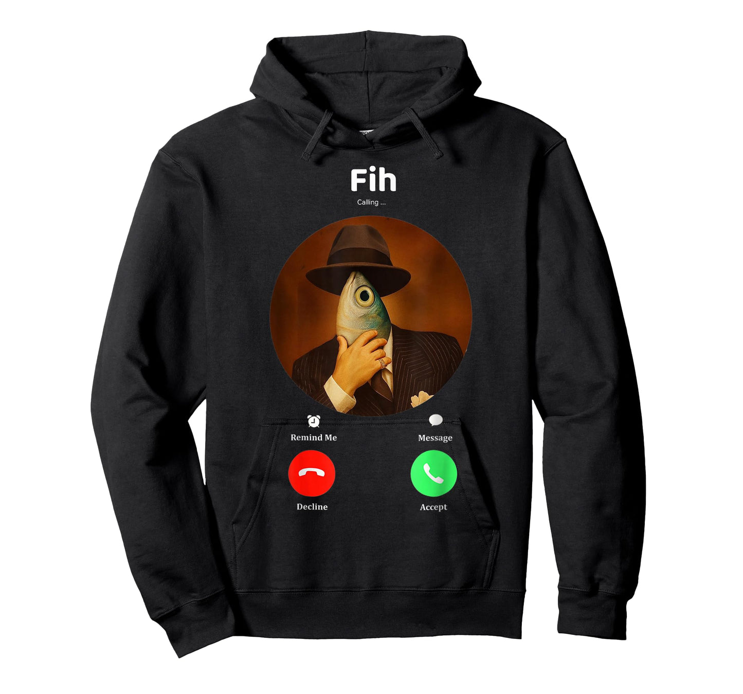Fih Calling Meme – Funny Fish Incoming Call Humor T-Shirt