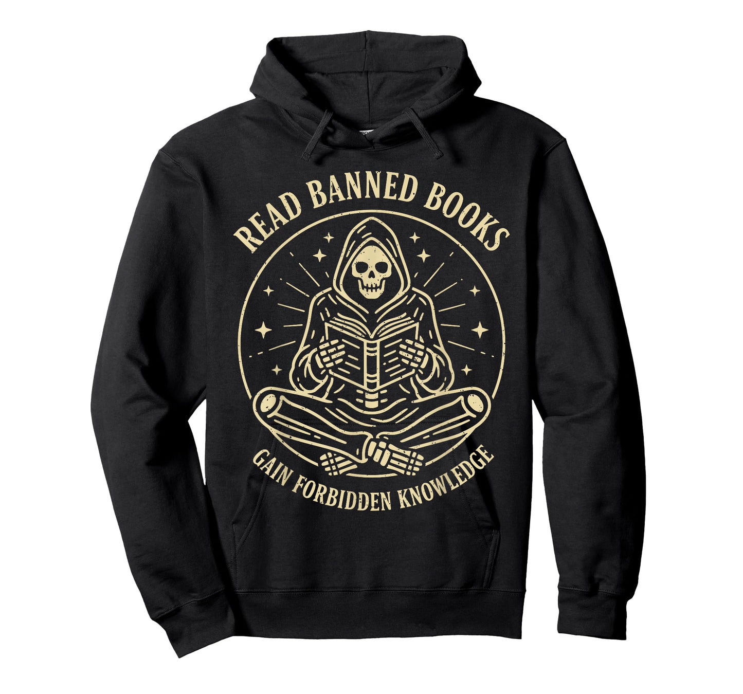 Read Banned Books Gain Forbidden Knowledge Funny Skeleton T-Shirt